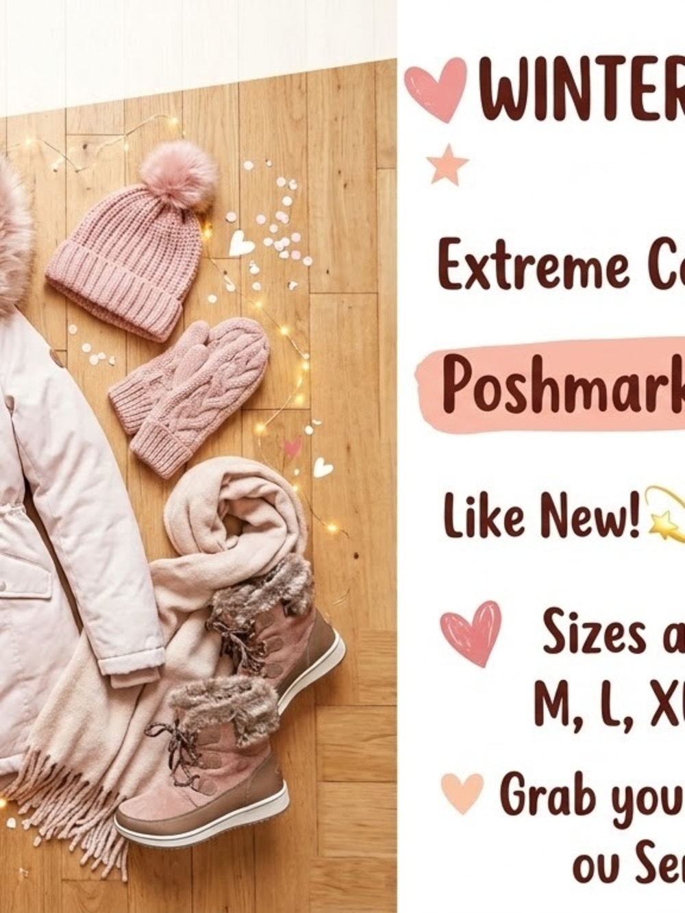 Kids Pink Winter Hat, Mittens & Scarf Set - Cozy Pom Pom Beanie